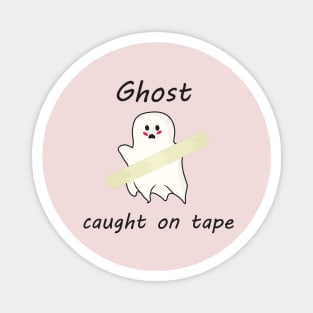 Cute halloween ghost caught on tape Magnet